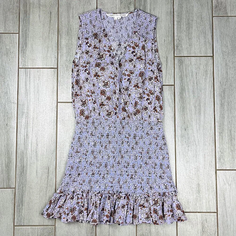 Veronica Beard Cox Dress Lavender Floral – Like New - Picture 3 of 12
